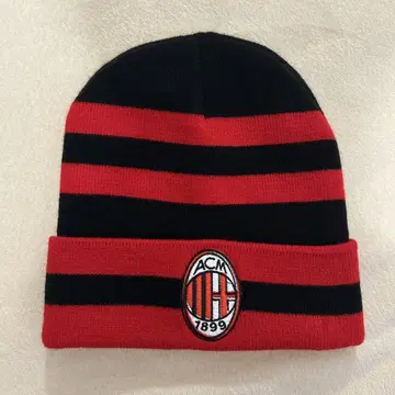 AC Milan 스트라이프 니트 모자 밀란 비니