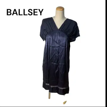 BALLSEY 보르지 원피스 네이비 실크100% 38 M