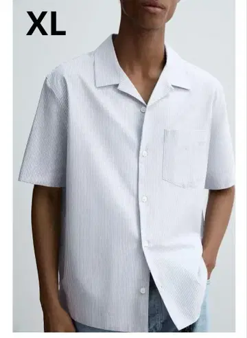 ZARA 스트라이프 패턴 옥스포드 셔츠
