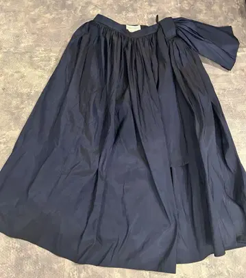 Alexander McQueen 리본 모티브 개더 타프타 롱 스커트