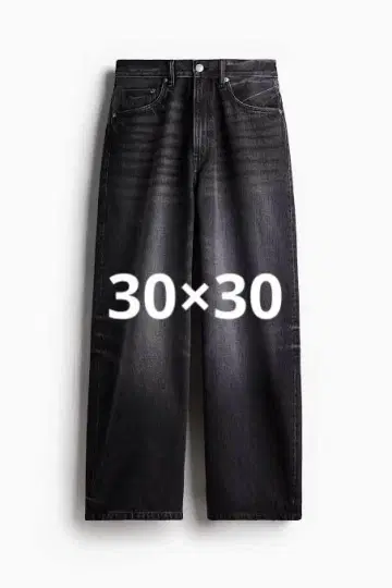 [새상품급] H&M SUPER BAGGY 데님 30/30 블랙