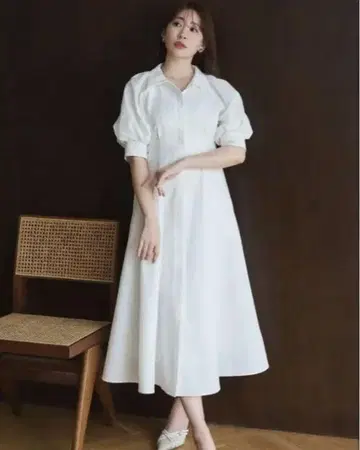 herliptoVienna Volume Sleeve Shirt Dress