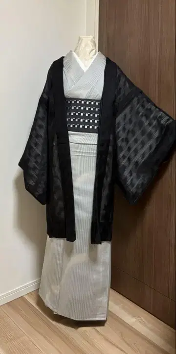 긴 겉옷 실크 오간자 홑 겉옷 먼지 방지 여름 겉옷