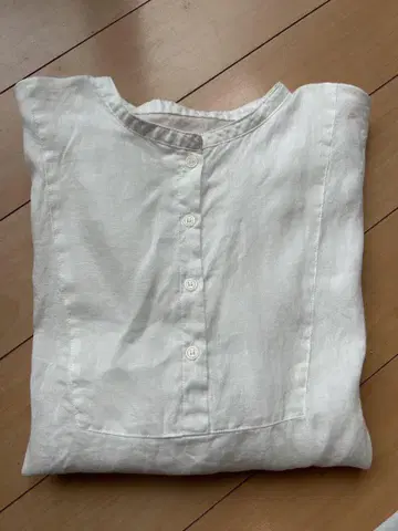 린넨 반팔 셔츠 화이트
