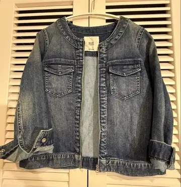 Spick and span 노카라 데님 자켓 블루