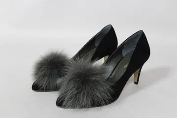02 새상품 오데뜨 앤 오딜 포인티드 퍼 펌프스 (23cm)