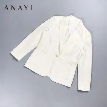 ANAYI 테일러드 재킷 등판 안감 없음 화이트 사이즈 36*FD71
