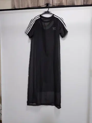 adidas 시스루 롱 원피스 블랙