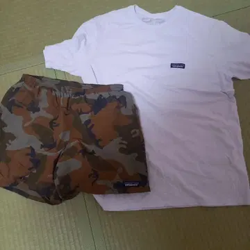 patagonia 배기즈 팬츠 카모플라쥬 T셔츠 세트 판매