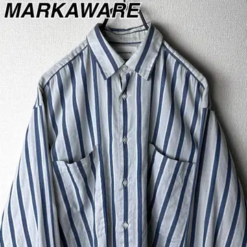 MARKAWARE 코튼 스트라이프 셔츠 마카웨어