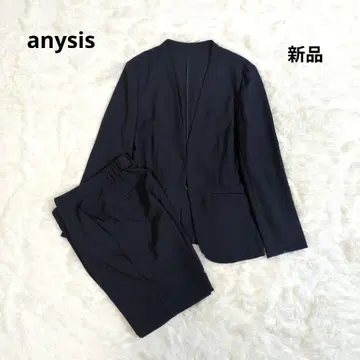 anysis 셋업 노카라 자켓 팬츠 워셔블 밴딩