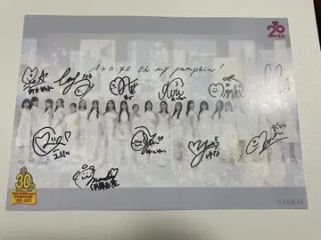 AKB48 Oh my pumpkin 타워 레코드 사인 플라이어 단체