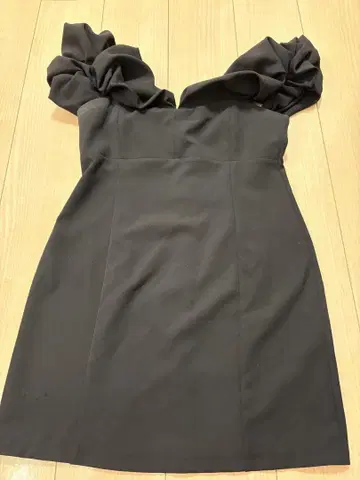ZARA 블랙 프릴 드레스 오프숄더 미니 원피스, 미니 원피스