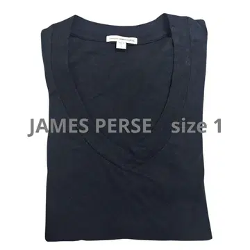 [ JAMES PERSE ] V넥 긴팔 T셔츠 블랙 1