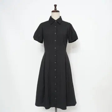 새상품급 Reflect 반팔 롱 셔츠 원피스 블랙 사이즈 9*FD514