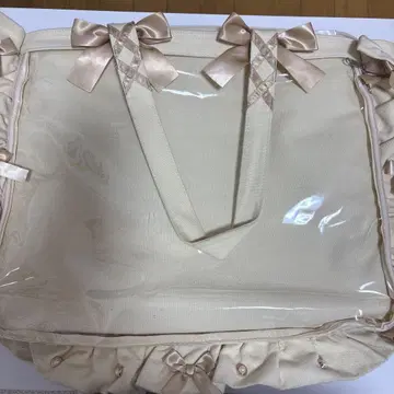 자카마트 5주년 프릴 토트 A3 베이지