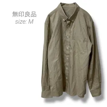 [무인양품] MUJI 양품 긴팔 셔츠 코튼 100% 베이지 남성용 M