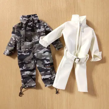 인형용 아웃핏 멜빵 오버롤 가죽 카모플라쥬 몬스터돌
