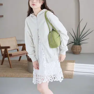 Kastane 카스타네 더블 ZIP 후드 맨투맨 M 화이트