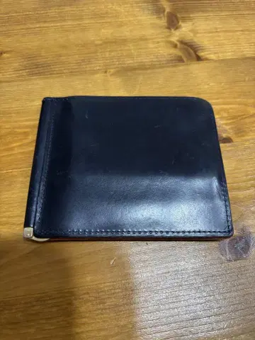 GANZO 가죽 머니클립 네이비