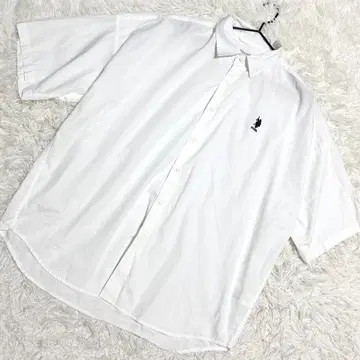 U.S.POLO ASSN. 새상품급 셔츠 반팔 로고 화이트 (M)