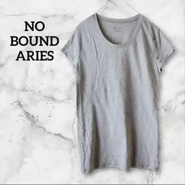 1점 한정 NO BOUNDARIES 그레이 반팔 티셔츠 L/G 티셔츠