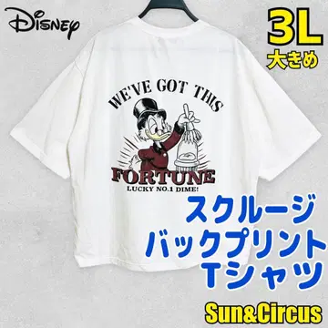남성용 빅 사이즈 3L~4L 스크루지 디즈니 반팔 티셔츠 Disney