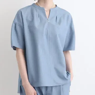 INDIVI(인디비) 데님 라이크 키넥 블라우스