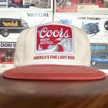 새 상품 캡 투톤 Coors Beer 트러커 캡 80s