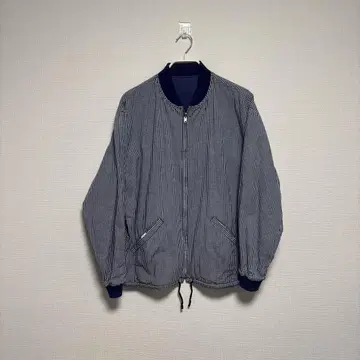 초기 GOODENOUGH 리버서블 블루종 S 깅엄 체크 네이비