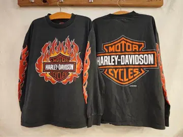 HARLEY-DAVIDSON 프레임 디자인 긴팔 셔츠