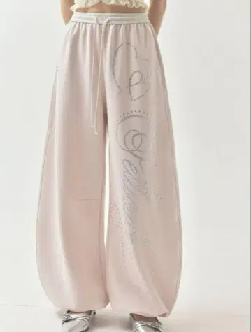 [완판템] PELLICULE stone-deco sweat pants