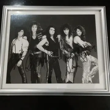 BON JOVI 친필 사인 흑백 프로모 사진 (흑백) 본 조비