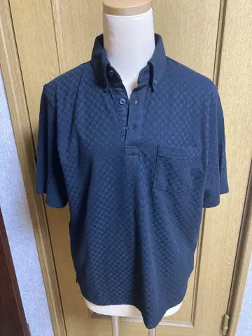 컴사이즘 블랙 체크 무늬 피케 셔츠 새상품