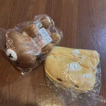 포징 봉제 인형 차이로이코구마와 키이로이토리 복조리