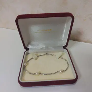미키모토 실버 펄 팔찌
