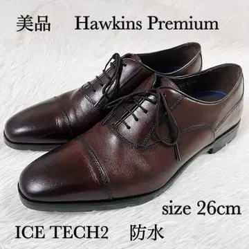 미사용급 Hawkins 방수성 스트레이트 팁 비즈니스 슈즈 26cm
