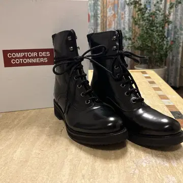 새상품 COMPTOIR DES COTONNIERS 블랙 레이스업 부츠