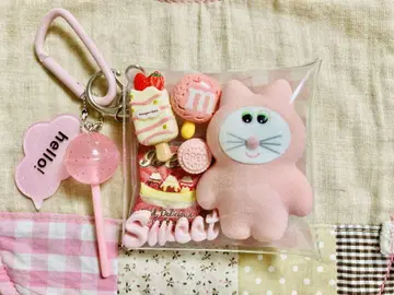 가챠파우치 pink color 마스코트 파우치