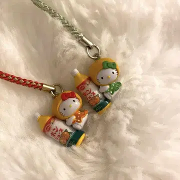 고토치 키티 네츠케 키링 폰쥬스 에히메 귤 2개 세트