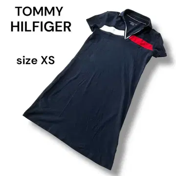 TOMMY HILFIGER 폴로 셔츠 원피스 스키퍼 미국 XS 네이비