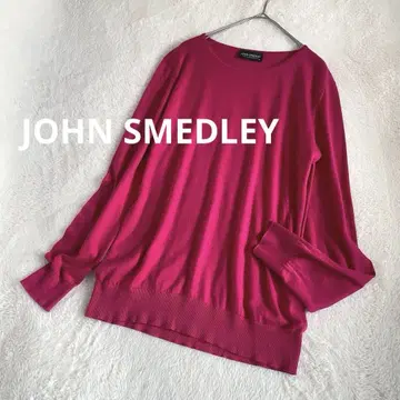 JOHN SMEDLEY 니트 스웨터 씨 아일랜드 코튼 핑크