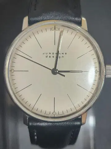 JUNGHANS DESIGN 수동 와인딩 시계 아날로그 시계 실버