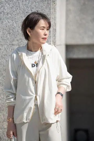 unlabel. haruka 2WAY UV 집업 블루종