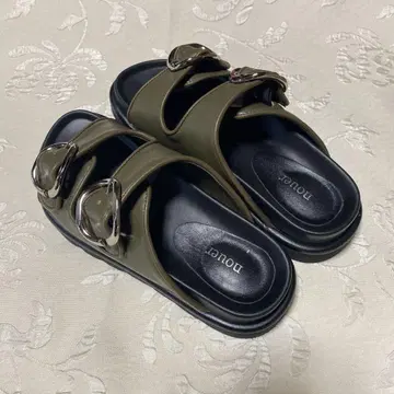 nouer 카키 올리브 샌들