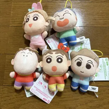 짱구는 못말려 산리오 콜라보 봉제인형 5점 세트