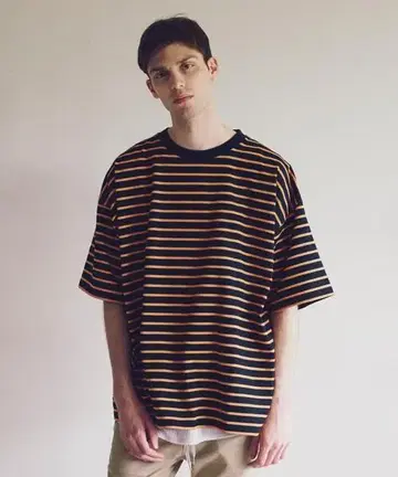 <monkey time> BORDER WIDE TEE/셔츠 M 사이즈