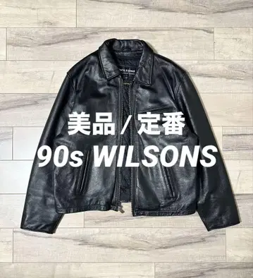 새상품급 90년대 WILSONS 가죽 자켓 퀼팅 라이너 포함
