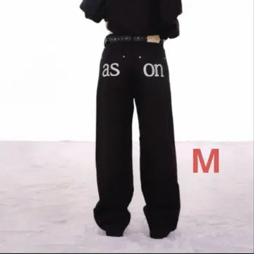 as'on 아즈온 SMOG WIDE PANTS 블랙 ason 한국