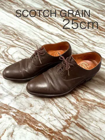 SCOTCH GRAIN 스카치그레인 가죽 신발 25cm 브라운 히로카와
